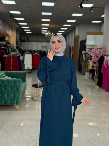 Nesli Elbise Petrol Mavisi - 2