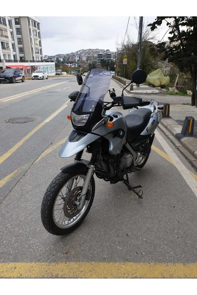 MOTOCAM Bmw F650 GS Siperlik Ön Cam 2004-2007 Model 45cm Füme Renkli ( 4 Delikli ) 4mm - 3