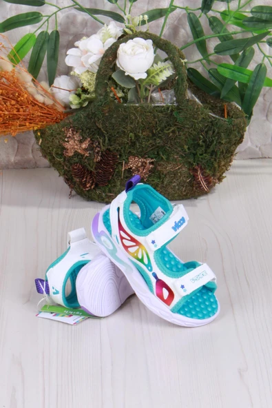 Vicco 332.P25Y.210 Beyaz But Anatomik Işıklı Kız Çocuk Sandalet - Resim 4