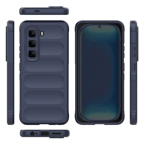 İnfinix Hot 50 4G Kılıf Esnek TPU Oyuklu Arka Yüzey Tasarımlı Etnik Silikon Kapak - Resim 2