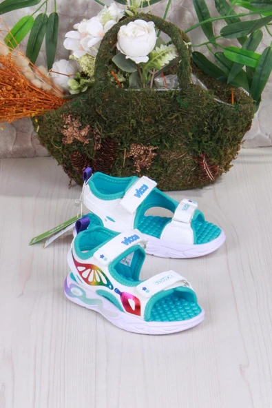 Vicco 332.P25Y.210 Beyaz But Anatomik Işıklı Kız Çocuk Sandalet ürün görseli