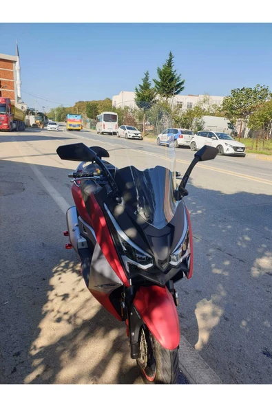 MOTOCAM Ariic Chief 318 Siperlik Ön Cam 2023-2025 Model 75cm Şeffaf Renkli 4mm UZUN CAM