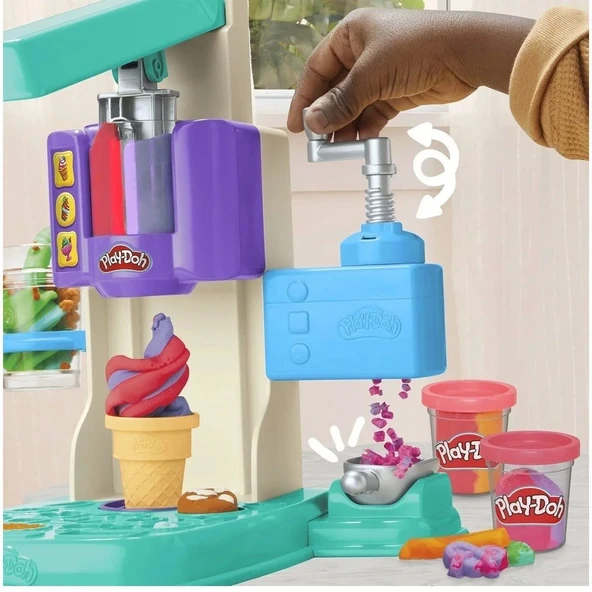 G0028 Play-doh Gökkuşağı Dondurma Makinesi Oyun Seti+3 Yaş - 7