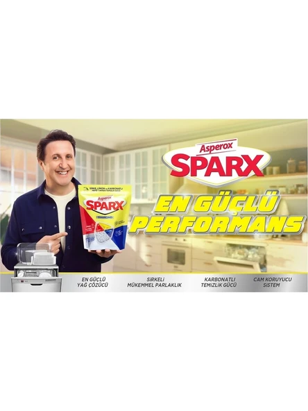 Asperox Sparx Diamond Bulaşık Makinesi Kapsülü 2x72 li 144 Kapsül - 3