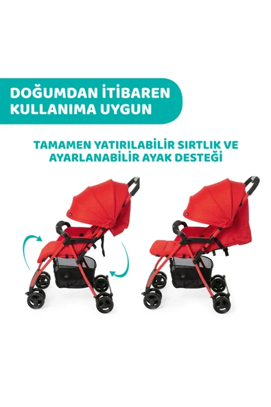 Chicco Ohlala 3 Bebek Arabası Red Passion - 4
