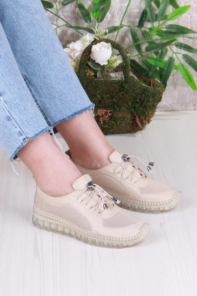 Mehmet Mete 0006-D Anatomik Rahat Yumuşak Hakiki Deri Kadın Ayakkabı - 6