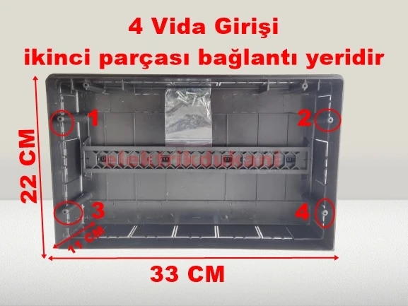 IŞILDAR 16lı Tek Sıra Sıva Altı Otomat Sigorta Kutusu - Klemensli S. A. - 4