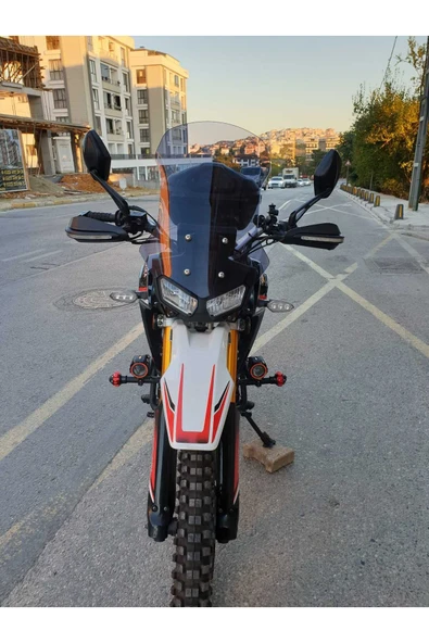 MOTOCAM Arora CR 250 Siperlik Ön Cam 2025 Model 55cm Füme Renkli 4mm
