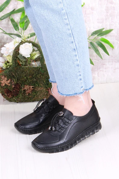 Mehmet Mete 0006-D Anatomik Rahat Yumuşak Hakiki Deri Kadın Ayakkabı - 2