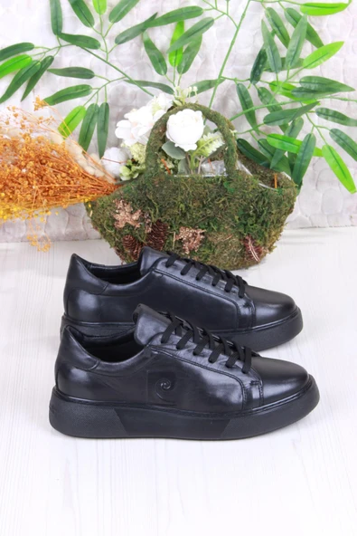 Pierre Cardin 1362002 Siyah Orijinal Ürün İç Ve Dış Hakiki Deri Sneaker Erkek Ayakkabı - Resim 2