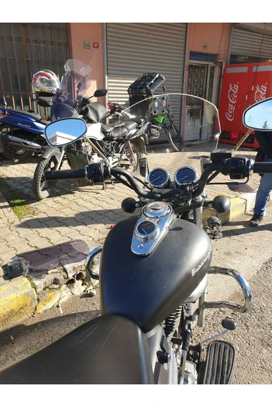 MOTOCAM Küba Süperlight 125 150 200 Siperlik Ön Cam 2008 2016 Model 53cm Şeffaf Renkli 4mm APARAT GÖNDERİLMEYECEK - 3
