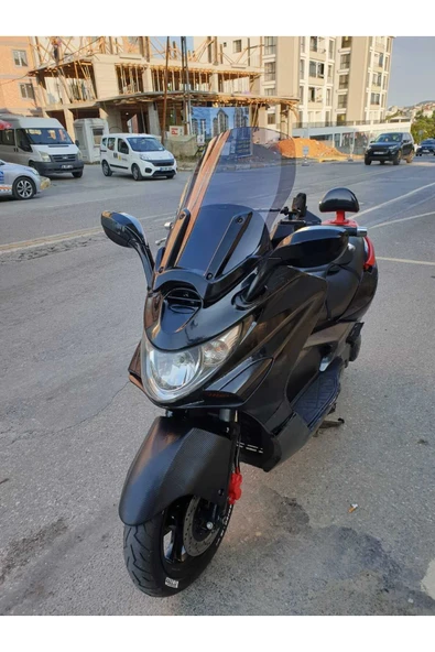 MOTOCAM Kymco Xciting 250 500 İ Siperlik Ön Cam 2008 2012 Model 62cm Füme Renkli 4mm - 3