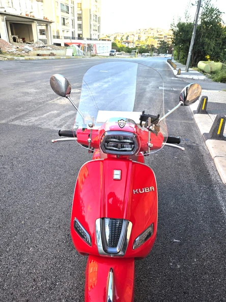 MOTOCAM Küba Grace 50 125 Ön Cam 2023-2025 Model 42cm şeffaf Renkli APARATSIZDIR