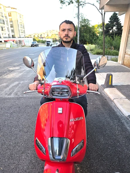 MOTOCAM Küba Grace 50 125 Ön Cam 2023-2025 Model 42cm şeffaf Renkli APARATSIZDIR - 3