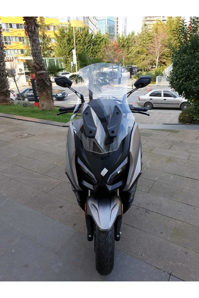MOTOCAM QJ Fort 350 Siperlik Ön Cam 2023-2025 Model 74cm Şeffaf Renkli 4mm UZUN CAM