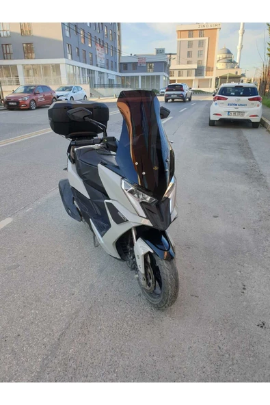 MOTOCAM Kymco Dink R 150 Siperlik Ön Cam 2023-2025 Model 68cm Siyah Renkli 4mm - 2