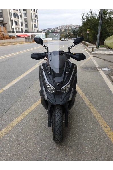 MOTOCAM Kymco DTX 250 Siperlik Ön Cam 2025 Model 55cm şeffaf Renkli 4mm