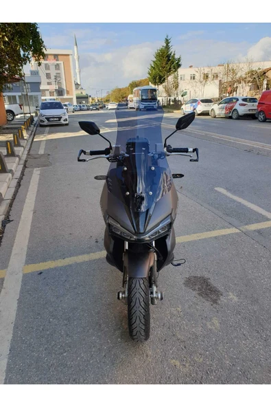 MOTOCAM Falcon Trex 188 Siperlik Ön Cam 2022-2025 Model 55cm Füme Renkli 4mm KISA SPOR CAM