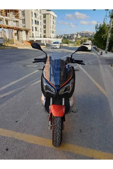MOTOCAM QJ ATR 125 Siperlik Ön Cam 2023-2025 Model 65cm Şeffaf Renkli 4mm ORTA BOYLU CAM