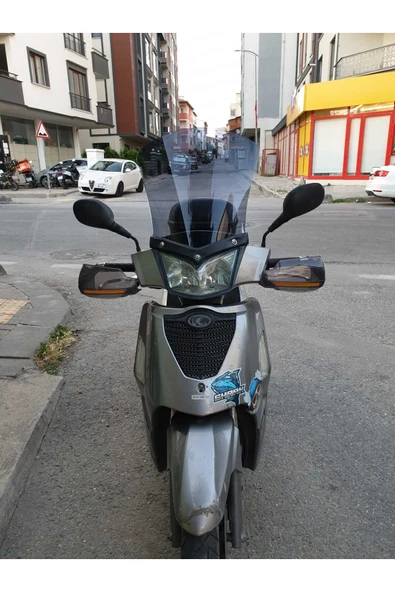 MOTOCAM Kymco People S 200 Siperlik Ön Cam 2011 Model 48cm Füme Renkli 4mm UZUN CAM