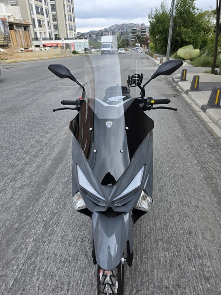 MOTOCAM Revolt RSX4 Siperlik Ön Cam 2022-2025 Model 78cm Şeffaf Renkli 4mm UZUN CAM