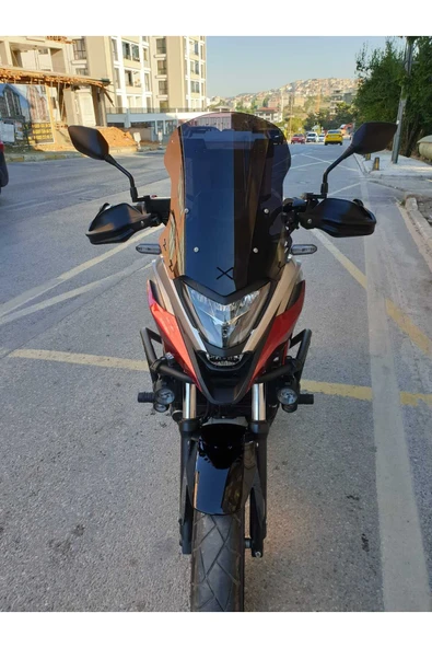 MOTOCAM Honda NC 700 750 X Siperlik Ön Cam 2021-2024 Model 50cm Siyah Renkli 4mm ORTA BOYLU CAM
