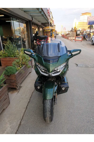 MOTOCAM Honda Goldwing Bagger Siperlik Ön Cam 2018 2023 Model 38cm Şeffaf Renkli 4mm ORTA BOYLU CAM