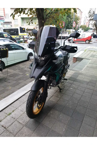 MOTOCAM Kove 510 X Siperlik Ön Cam 2025 Model 53cm Siyah Renkli 4mm - 2