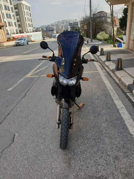 MOTOCAM Kawasaki KLE 500 Siperlik Ön Cam 2005-2008 Model 58cm Siyah Renkli 4mm UZUN CAM