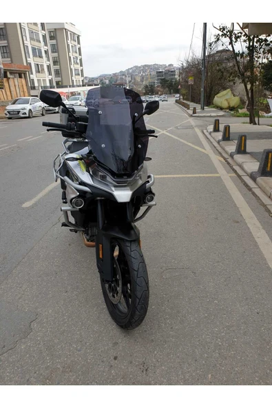 MOTOCAM CF MOTO 800 MT Siperlik Ön Cam 2022-2025 Model 57cm siyah Renkli 4mm UZUN CAM