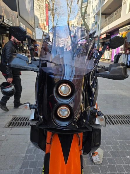 MOTOCAM KTM 950-990 Adventure KİT RALLY Replikaa Siperlik Ön Cam 51cm Füme Renkli 4mm