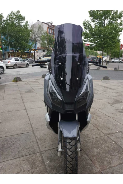 MOTOCAM Moto Gusto Dream 150 Siperlik Ön Cam 2023-2025 Model 65cm Siyah Renkli 4mm ORTA BOYLU CAM
