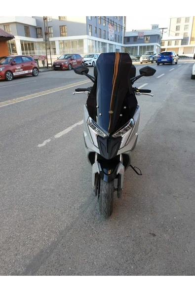 MOTOCAM Kymco Dink R 150 Siperlik Ön Cam 2023-2025 Model 77cm Siyah Renkli 4mm