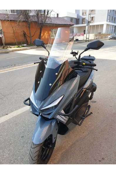 MOTOCAM Küba Chia 125 Siperlik Ön Cam 2023-2025 Model 78cm şeffaf Renkli 4mm UZUN CAM - 2