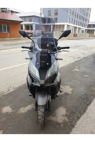 MOTOCAM Mondial Ressivo 250 Siperlik Ön Cam 2023-2025 Model 68cm Füme Renkli 4mm