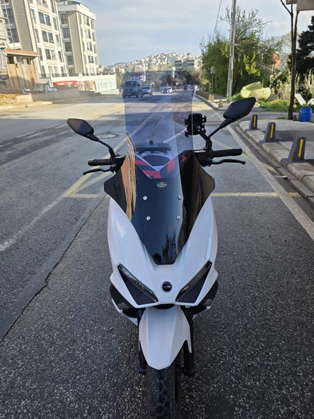 MOTOCAM RKS Vieste 249 Siperlik Ön Cam 2022-2025 Model 78cm Füme Renkli 4mm UZUN CAM