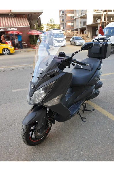 MOTOCAM SYM Joymax 250 İ Siperlik Ön Cam 2013 2016 Model 75cm Şeffaf Renkli 4mm UZUN CAM - 3