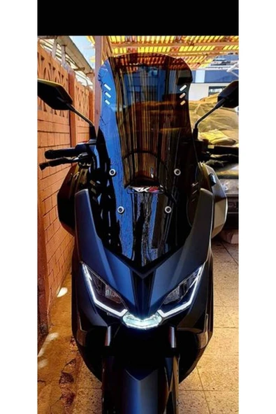 MOTOCAM RKS Grace 202 Siperlik Ön Cam 2022-2025 Model 65cm Siyah Renkli 4mm ORTA BOYLU CAM