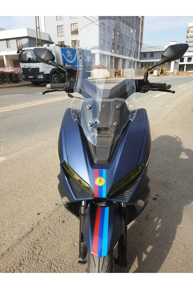 MOTOCAM RKS Vieste 249 Siperlik Ön Cam 2022-2025 Model 75cm Şeffaf Renkli 4mm UZUN CAM