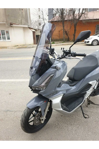 MOTOCAM Arora Beatrix 150 Siperlik Ön Cam 2023-2025 Model 55cm Füme Renkli 4mm KISA SPOR CAM - 3