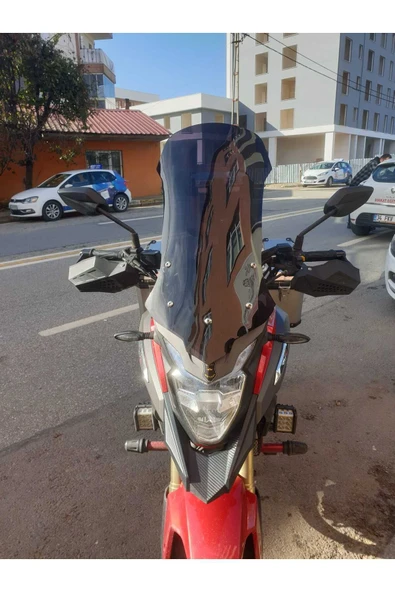 MOTOCAM RKS Trv 242 Siperlik Ön Cam 2021 Model 68cm Siyah Renkli 4mm