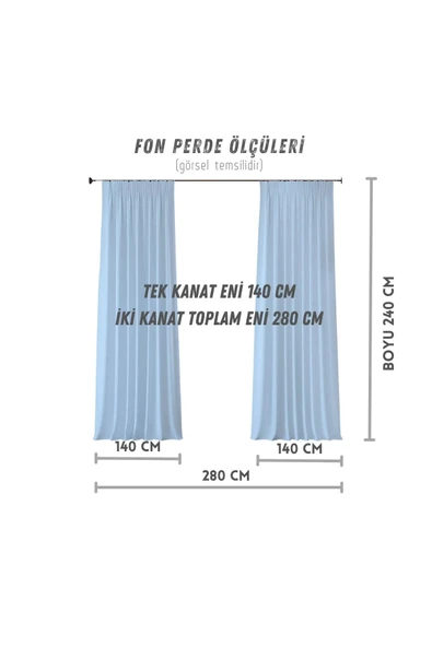 SHY TEKSTİL Kahve Karartma Blackout Fon Perde Düz Dikim Her Ölçü Mevcut ( En X Boy ) Lüks1,sınıf - 4