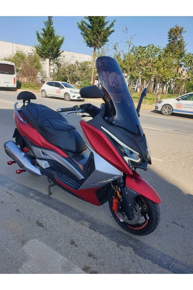 MOTOCAM Ariic Chief 318 Siperlik Ön Cam 2023-2025 Model 75cm Siyah Renkli 4mm UZUN CAM - 3