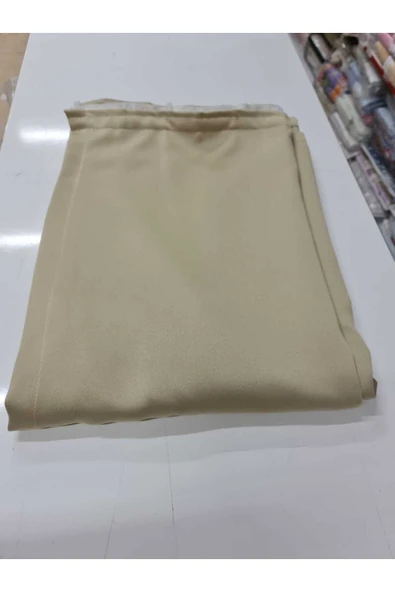 SHY TEKSTİL Bej (Sütlü Kahve ) Güneşlik Fon Perde - Düz Dikim Tek Kanat, Karartma perde (BLACKOUT DEĞİL) - 6