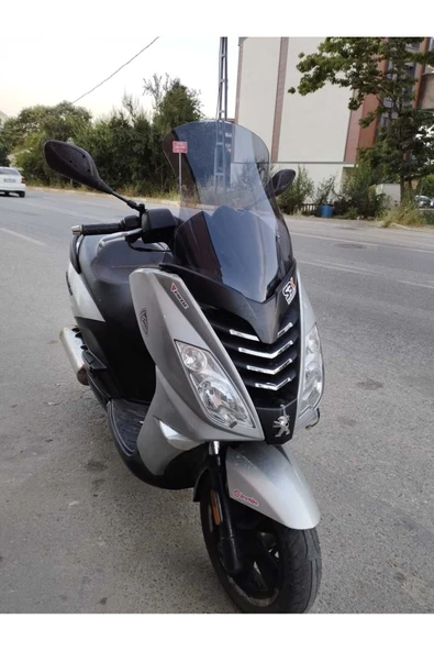 MOTOCAM Peugeot Citystar 200 Siperlik Ön Cam 2017 2018 Model 56cm Füme Renkli 4mm UZUN CAM - 3