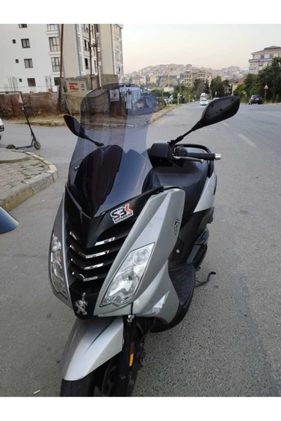 MOTOCAM Peugeot Citystar 200 Siperlik Ön Cam 2017 2018 Model 56cm Füme Renkli 4mm UZUN CAM - 2