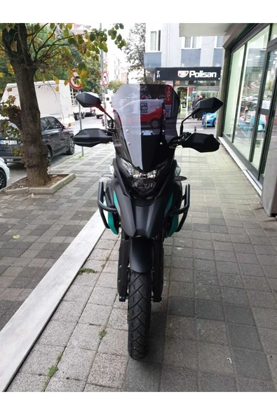 MOTOCAM Kove 510 X Siperlik Ön Cam 2025 Model 53cm Siyah Renkli 4mm