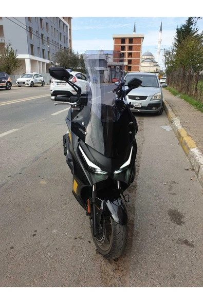 MOTOCAM Kymco Krv 200 Siperlik Ön Cam 2022-2025 Model 75cm Füme Renkli 4mm UZUN CAM - 2
