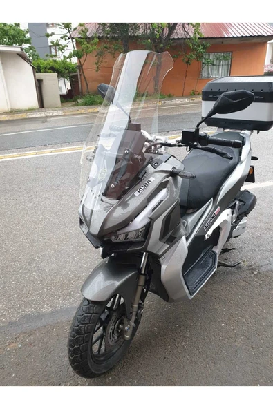 MOTOCAM Küba Rubano 150 Siperlik Ön Cam 2023-2025 Model 75cm Şeffaf Renkli 4mm UZUN CAM - 3