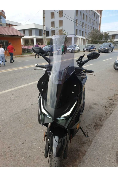 MOTOCAM Kymco Krv 200 Siperlik Ön Cam 2022-2025 Model 75cm Füme Renkli 4mm UZUN CAM